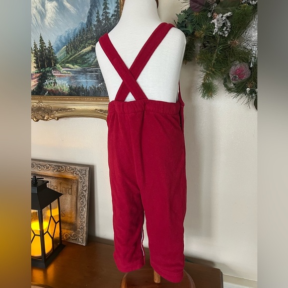 Red Teddy Bear Overalls - Picture 2 of 5
